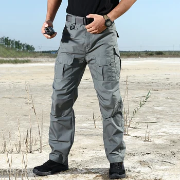 Новые тактические брюки-карго, мужские армейские брюки SWAT, мужские повседневные хлопковые прямые тонкие брюки с несколькими карманами, IX2, весна-осень