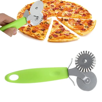 Новый двухвалковый нож для пиццы, резак для теста, щипцы для теста, колесо для раскатки, слайсер для резки кондитерских изделий