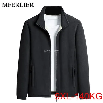 Осенне-зимние мужские куртки 9XL 140 кг 5XL 6XL 7XL 8XL, обхват груди 150 см, теплое пальто большого размера