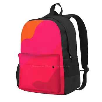 От ярко-розового до Оранжевого Ii, Лидер продаж, Модные сумки-рюкзаки, ярко-розовый Сплошной цвет, Смелый Модный Современный Минималистичный Абстрактный Эстетический