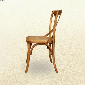 Офисный Американский обеденный стул Из массива Дерева, Обеденный стул из ротанга в постмодернистском стиле, Трон, стулья для туалетного столика, Креативная мебель SY50GM