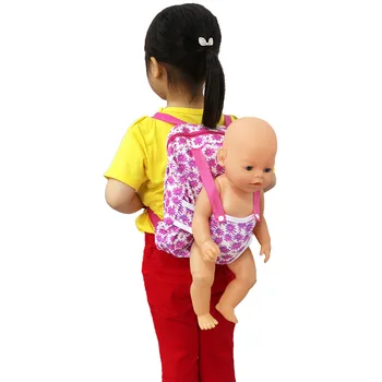 Пакеты для кукол-младенцев, рюкзак для куклы-переноски на открытом воздухе для переноски 43-сантиметровой куклы-младенца и 18-дюймовой куклы-девочки
