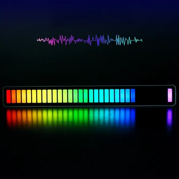 Подсветка Звукоснимателя 32 Битное Светодиодное Управление звуком Ночники RGB Ламповая Настольная лампа Декор стола в комнате автомобиля