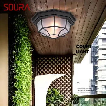 Потолочный светильник SOURA в европейском стиле, уличная современная светодиодная лампа, водонепроницаемая для украшения домашнего коридора