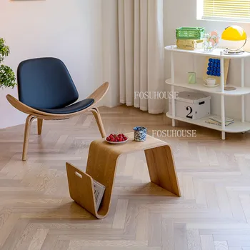 Приставной столик из массива дерева в скандинавском стиле для мебели гостиной Индивидуальность Творческий Дом Небольшая квартира Журнальные столики для хранения