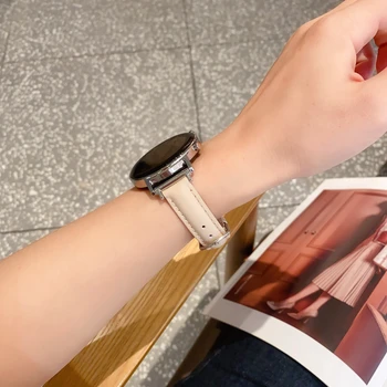 Ремешок для Huawei Honor magic 20 мм amazfit bip 22 мм Gear S3 Кожаный Ремешок для Samsung Galaxy watch5 40/44 мм pro45mm Ladies Correa