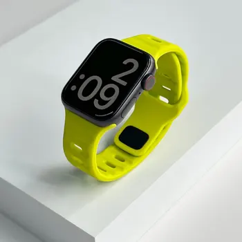 Ремешок для часов Apple Watch Ultra 49 мм 44 мм 45 мм 42 мм 41 40 мм Мягкий Силиконовый Браслет Correa Для Apple Watch Series 8 7 6 SE 5 4 3