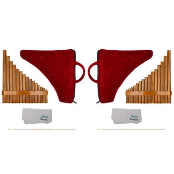 Ручная флейта ручной работы, 15 труб из натурального бамбука, духовой инструмент, тапочки, гаечный ключ G