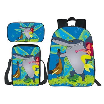 Рюкзак Zig & Sharko, Студенческая школьная сумка, Детский пенал, рюкзак, Модная Мультяшная сумка для книг, Подростковая милая сумка Mochila