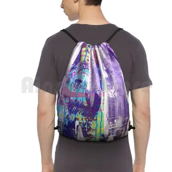 Рюкзак с лавандовым лесом, сумки на шнурках, спортивная сумка, водонепроницаемые абстрактные фиолетовые забавные яркие узоры.