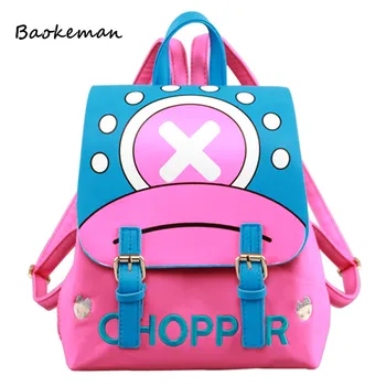 Рюкзак-Чоппер, сумка из японского аниме, Дизайнерский мультфильм для женщин и девочек, Школьная сумка для книг из искусственной кожи, рюкзак в подарок