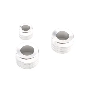 Серебряная ручка кондиционера, Кнопка регулировки громкости звука, Кольцо на накладке для X5 X6 E70 E71 F15 F16 2014-2018