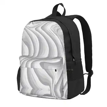 Серый с белым рисунком-мраморный дизайн в абстрактном стиле, подростковый рюкзак для студентов колледжа, дорожные сумки для ноутбука, серый с белым рисунком