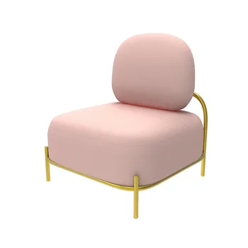 Современный секционный диван-кресло в скандинавском стиле, Тканевое украшение диванов для гостиной, Минималистичный Простой шезлонг для кафе, ножка Gloden