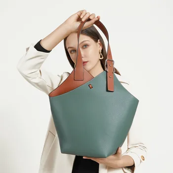 Сумка для девочек, кожаная сумка премиум-класса, сумки большой емкости на одно плечо, сумка через плечо, сумка подмышками, сумка-тоут
