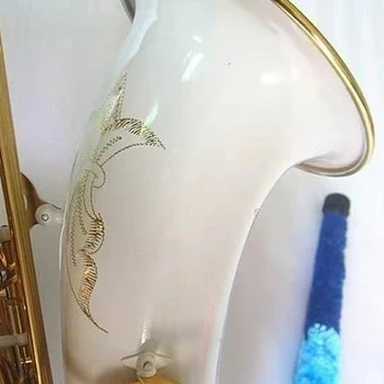 Тенор-саксофон New style 992, белое золото, бемоль Си-бемоль, латунный духовой музыкальный инструмент с аксессуарами