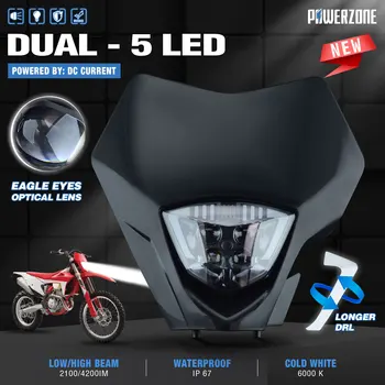 Фара мотоцикла PowerZone Налобный фонарь Supermoto обтекатель для фары GASGAS Dirt Bike Enduro