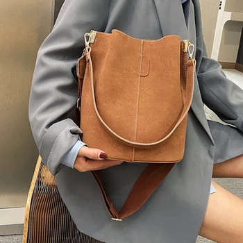 Фирменный дизайн, женская сумка-ведро из искусственной кожи, большая вместительность, женские сумки через плечо, широкий ремень, женская однотонная мужская сумка-тоут.