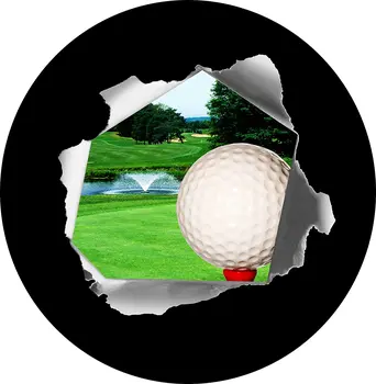 Центральный мяч для гольфа в шинной бухте на тройнике в АВТОМОБИЛЕ с запасным ЧЕХЛОМ Fairway (Выберите размер шины / Резервную камеру в МЕНЮ) Нестандартного размера для любого