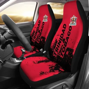 Чехлы для автомобильных сидений Тринидад и Тобаго в стиле Smudge, комплект из 2 универсальных защитных чехлов для передних сидений