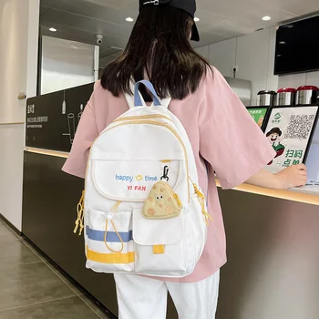 Школьный ранец для девочек начальной школы, простой, большой емкости, милый, дорогой рюкзак для средней школы, рюкзак для младших школьников