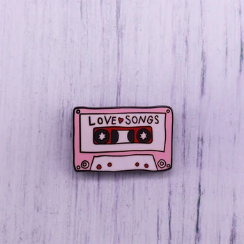 Эмалированная булавка для кассеты с песнями о любви Pink